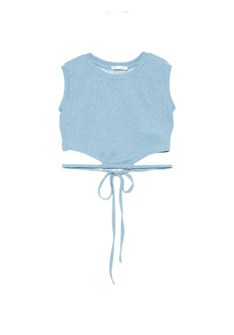 Top crop glitter Lù-Lù BY MISS GRANT | LL4342AZZURRO